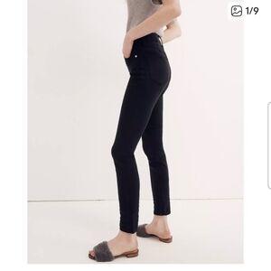 Madewell 9" High-Rise Skinny Black Denim Jeans